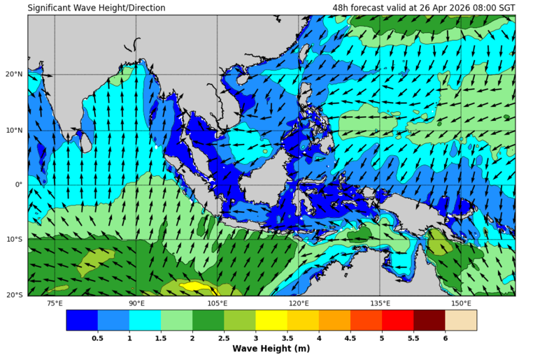 48 hour significant wave forecast