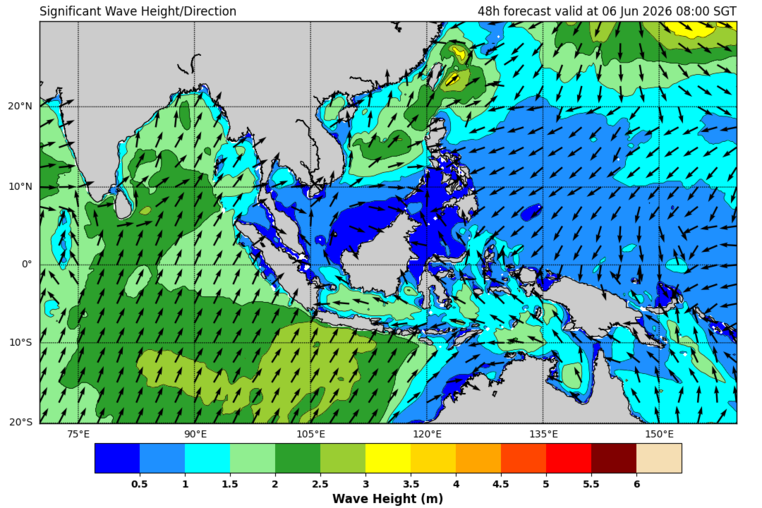 48 hour significant wave forecast