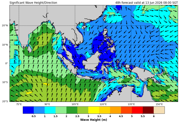 48 hour significant wave forecast