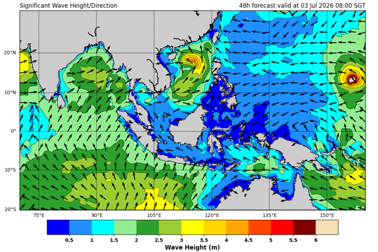 48 hour significant wave forecast