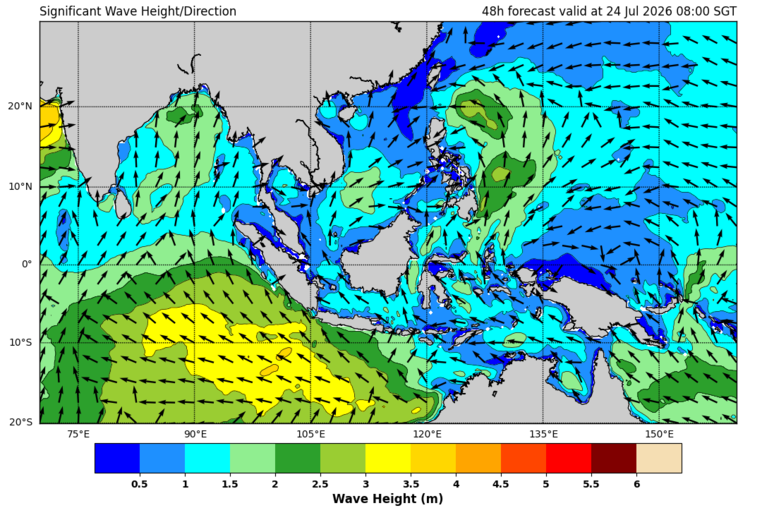 48 hour significant wave forecast