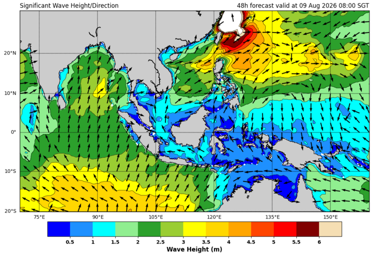 48 hour significant wave forecast