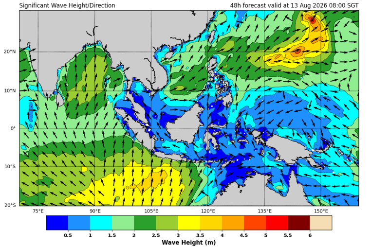 48 hour significant wave forecast