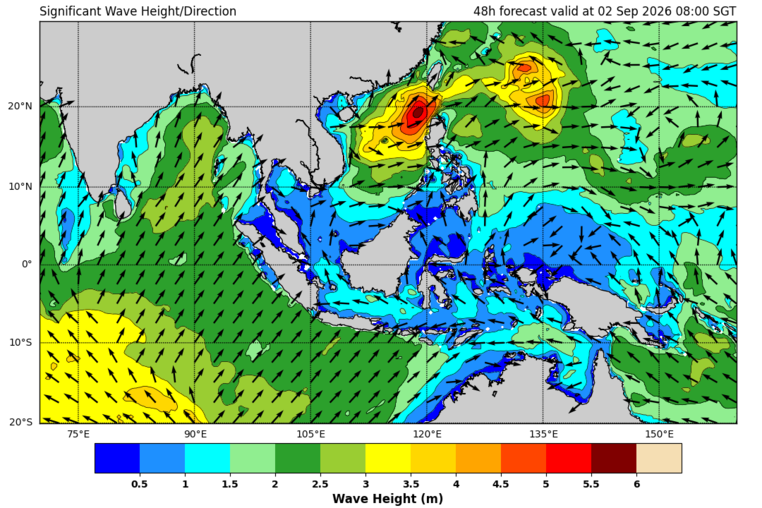 48 hour significant wave forecast
