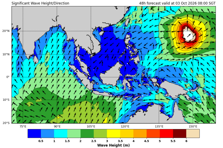 48 hour significant wave forecast