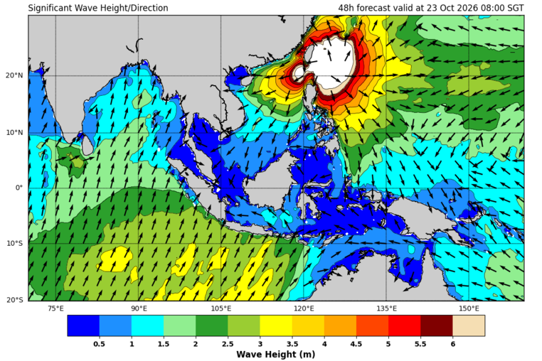48 hour significant wave forecast