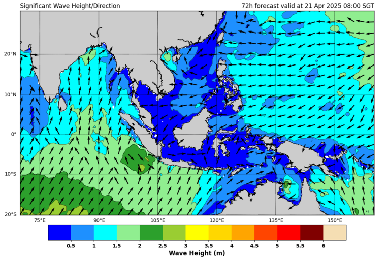 72 hour significant wave forecast