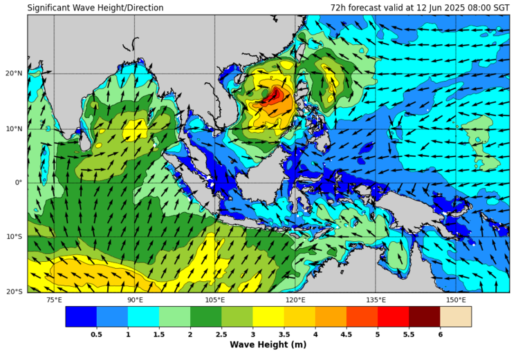 72 hour significant wave forecast