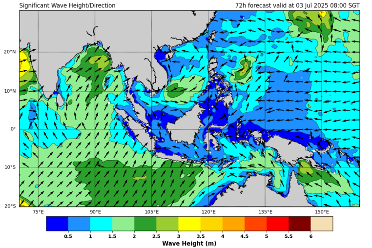 72 hour significant wave forecast