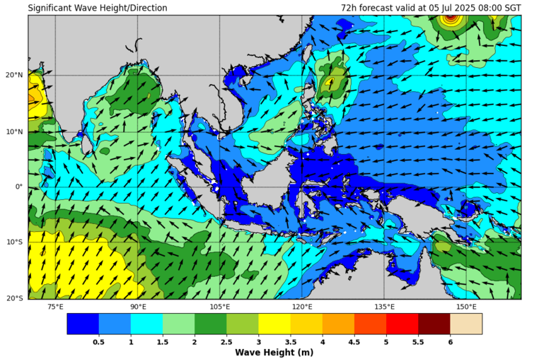 72 hour significant wave forecast