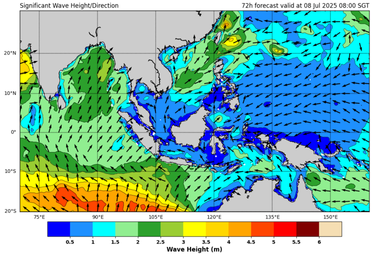 72 hour significant wave forecast