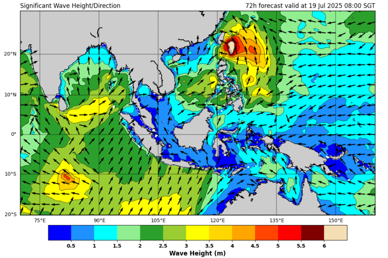 72 hour significant wave forecast