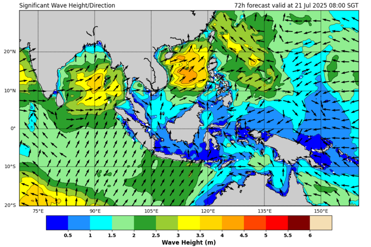 72 hour significant wave forecast