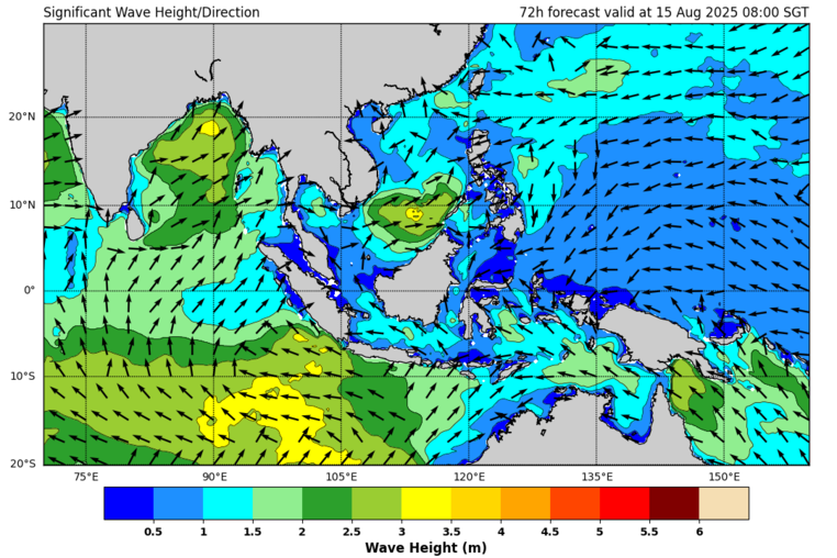 72 hour significant wave forecast