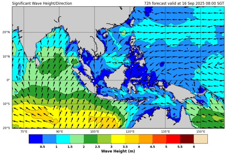 72 hour significant wave forecast