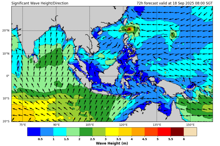 72 hour significant wave forecast