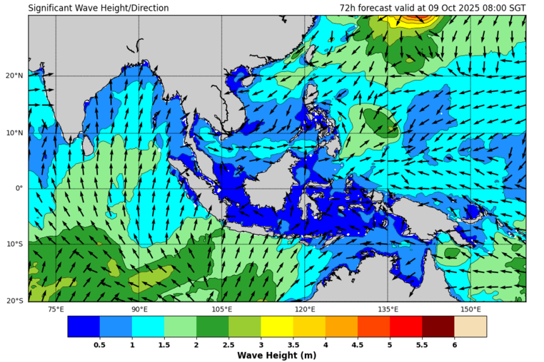 72 hour significant wave forecast