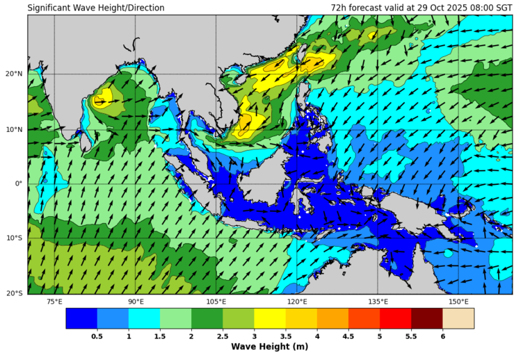 72 hour significant wave forecast