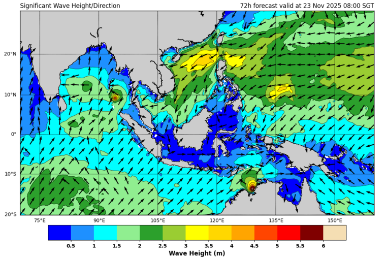 72 hour significant wave forecast