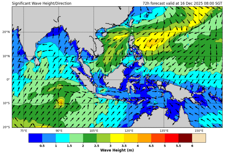 72 hour significant wave forecast