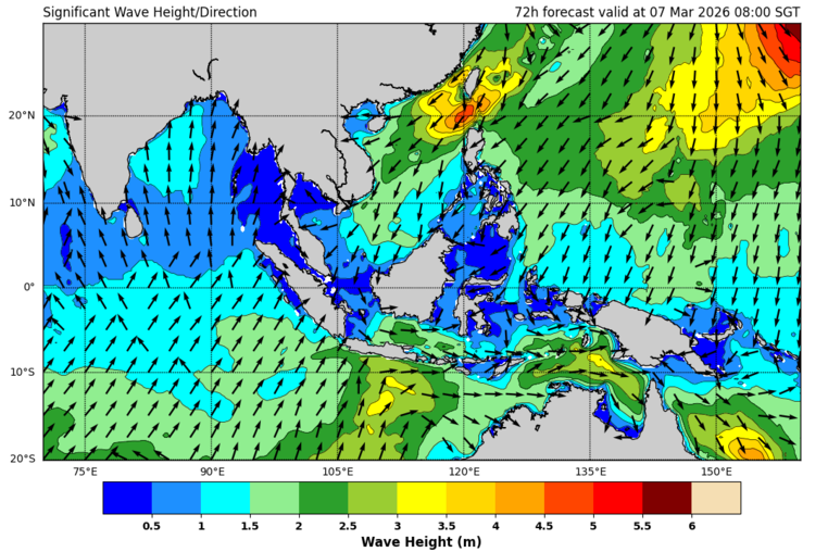 72 hour significant wave forecast