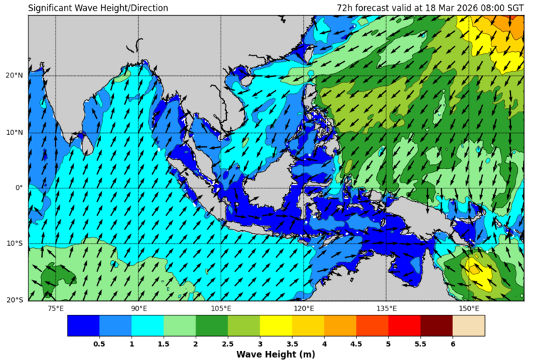 72 hour significant wave forecast