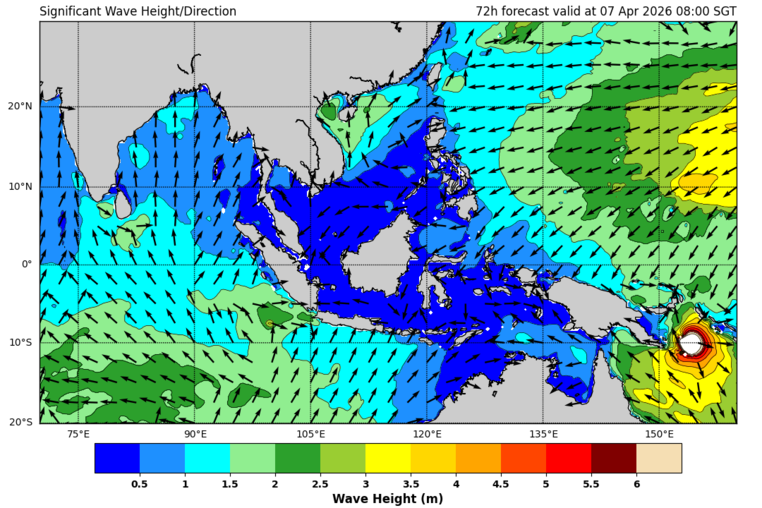 72 hour significant wave forecast