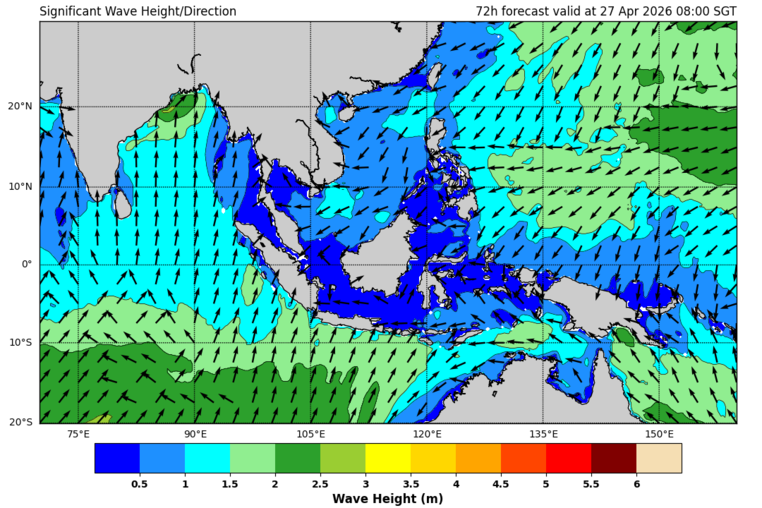 72 hour significant wave forecast