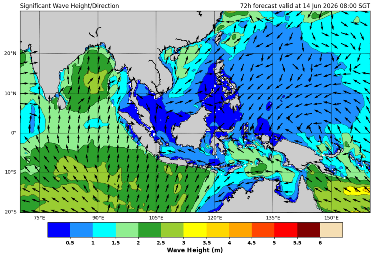 72 hour significant wave forecast