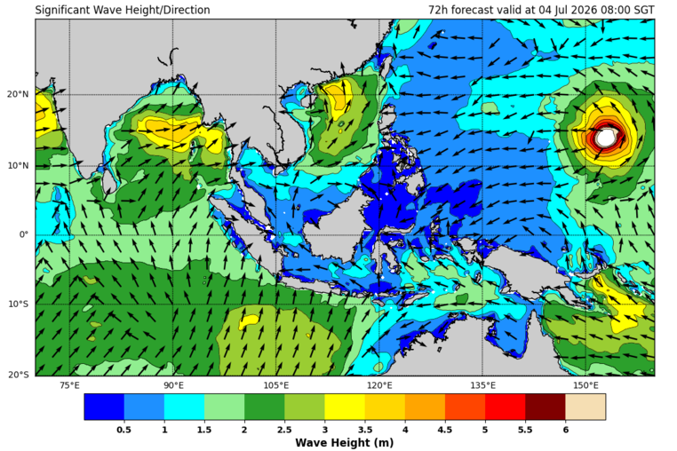 72 hour significant wave forecast