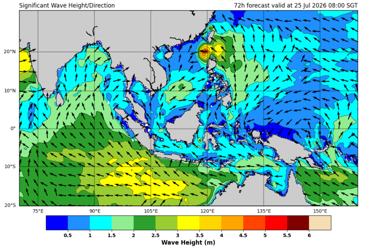 72 hour significant wave forecast
