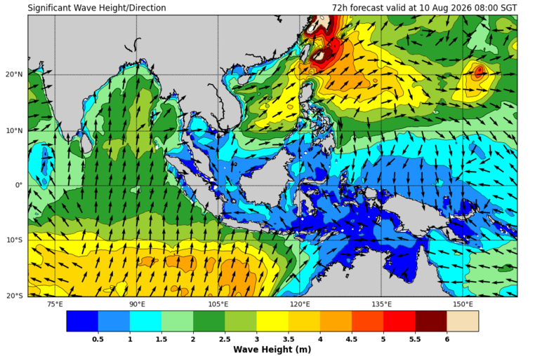72 hour significant wave forecast
