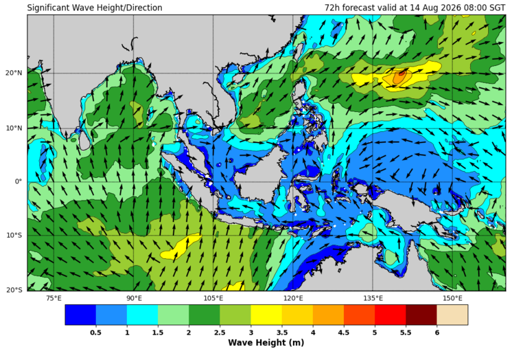 72 hour significant wave forecast