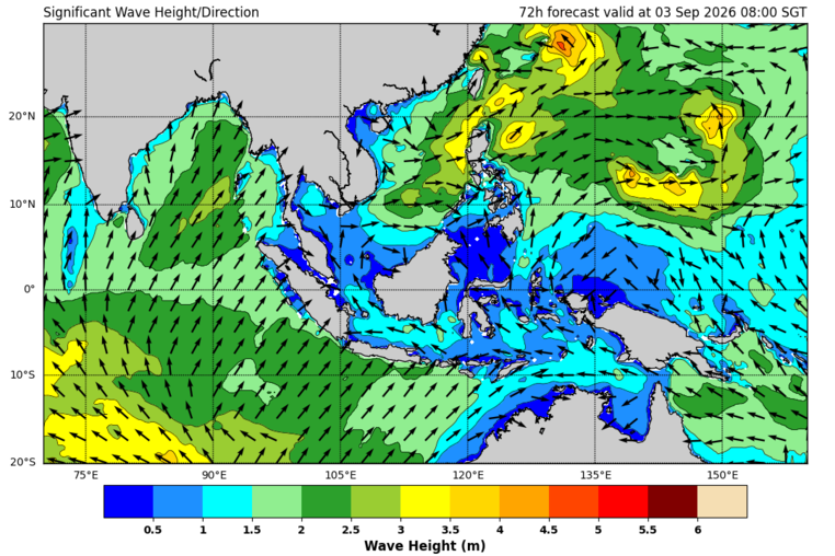 72 hour significant wave forecast
