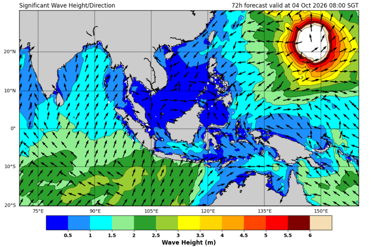 72 hour significant wave forecast