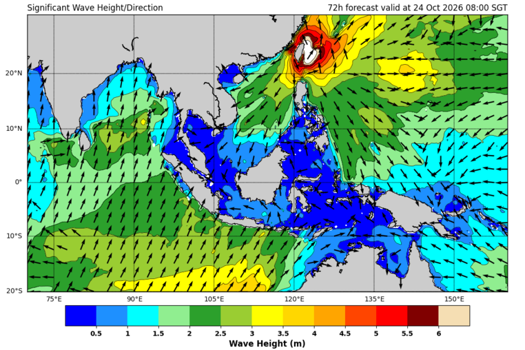 72 hour significant wave forecast