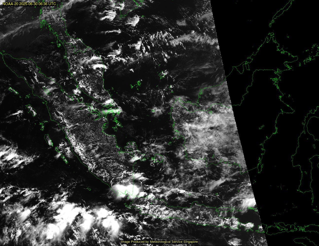 NOAA satellite image over southeast Asia