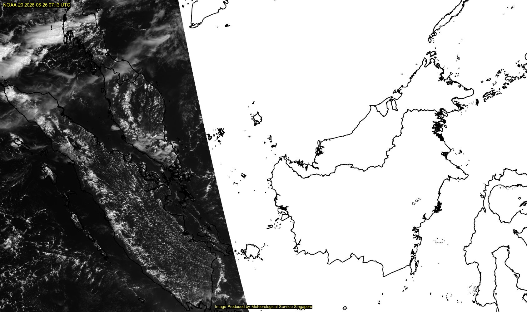 NOAA satellite image over southeast Asia