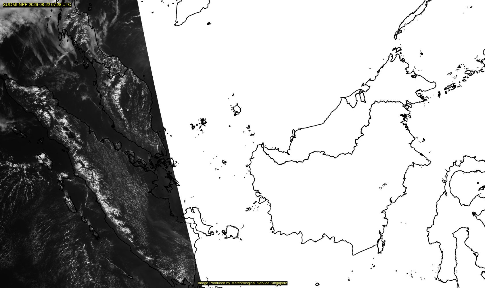 NOAA satellite image over southeast Asia