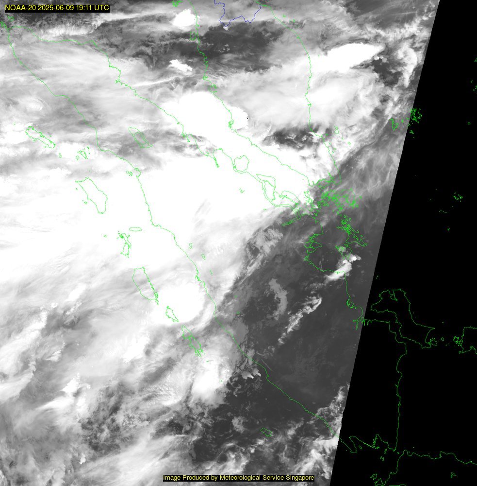 NOAA satellite image over Singapore