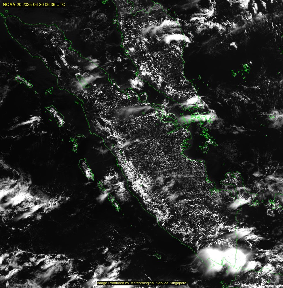 NOAA satellite image over Singapore