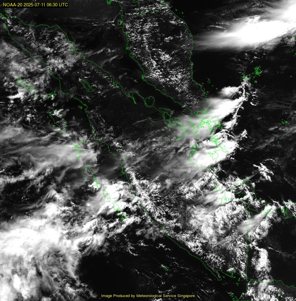 NOAA satellite image over Singapore