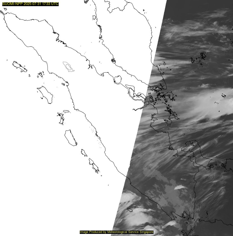 NOAA satellite image over Singapore