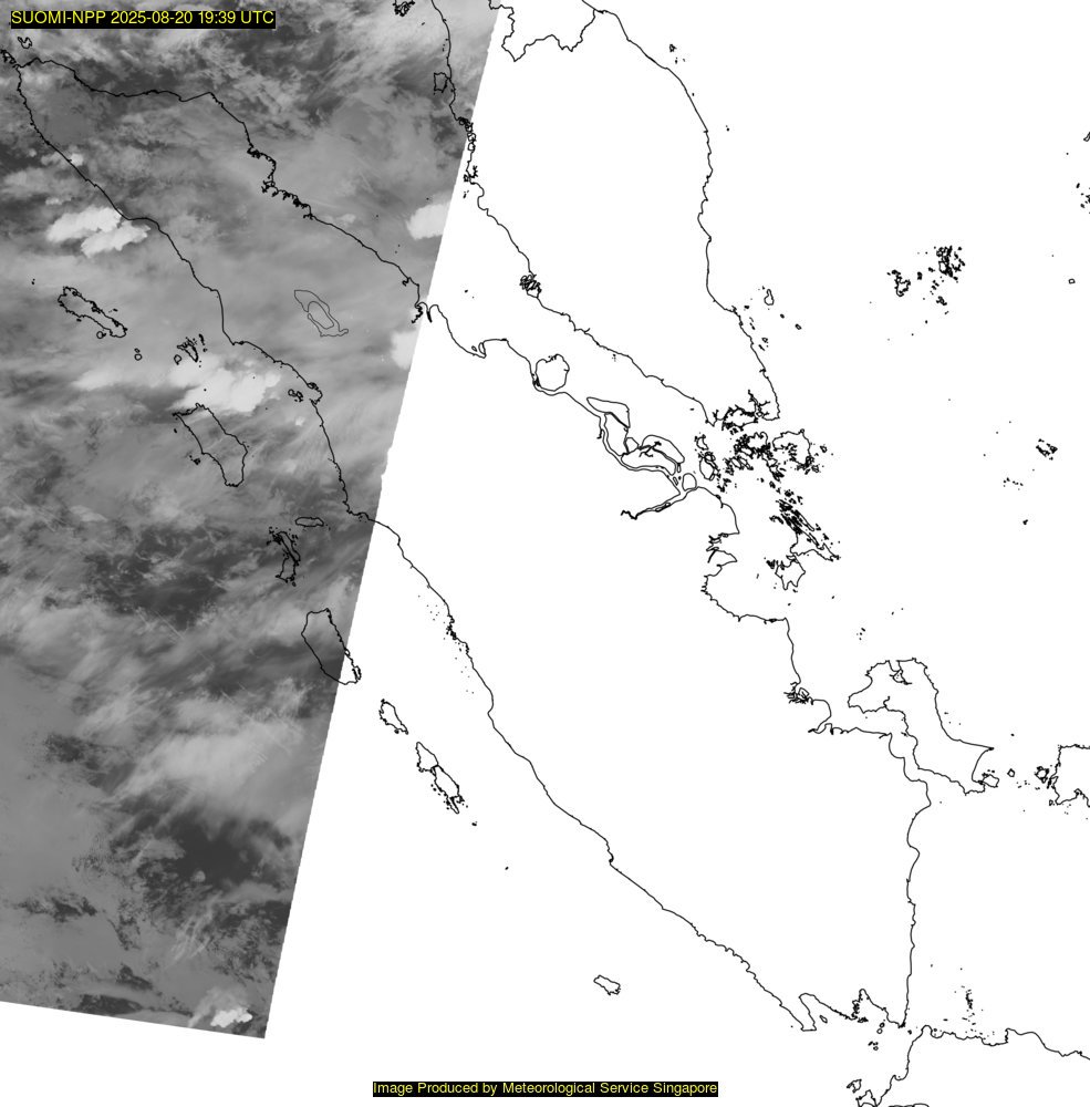 NOAA satellite image over Singapore