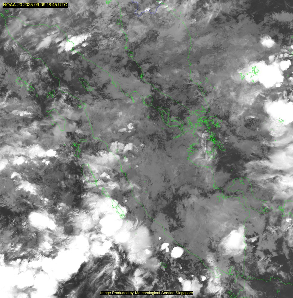 NOAA satellite image over Singapore