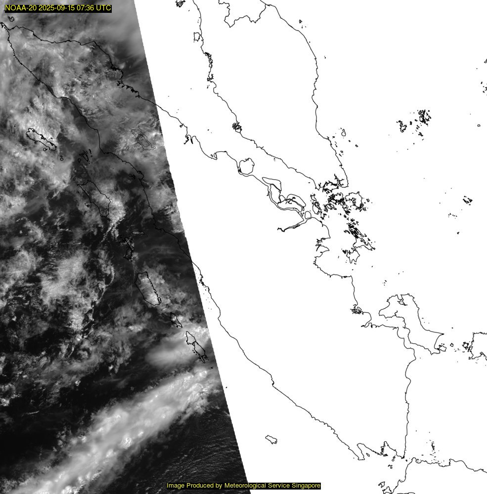 NOAA satellite image over Singapore