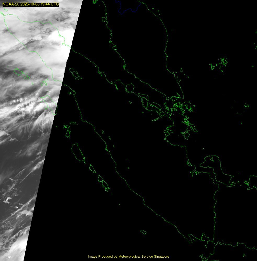 NOAA satellite image over Singapore