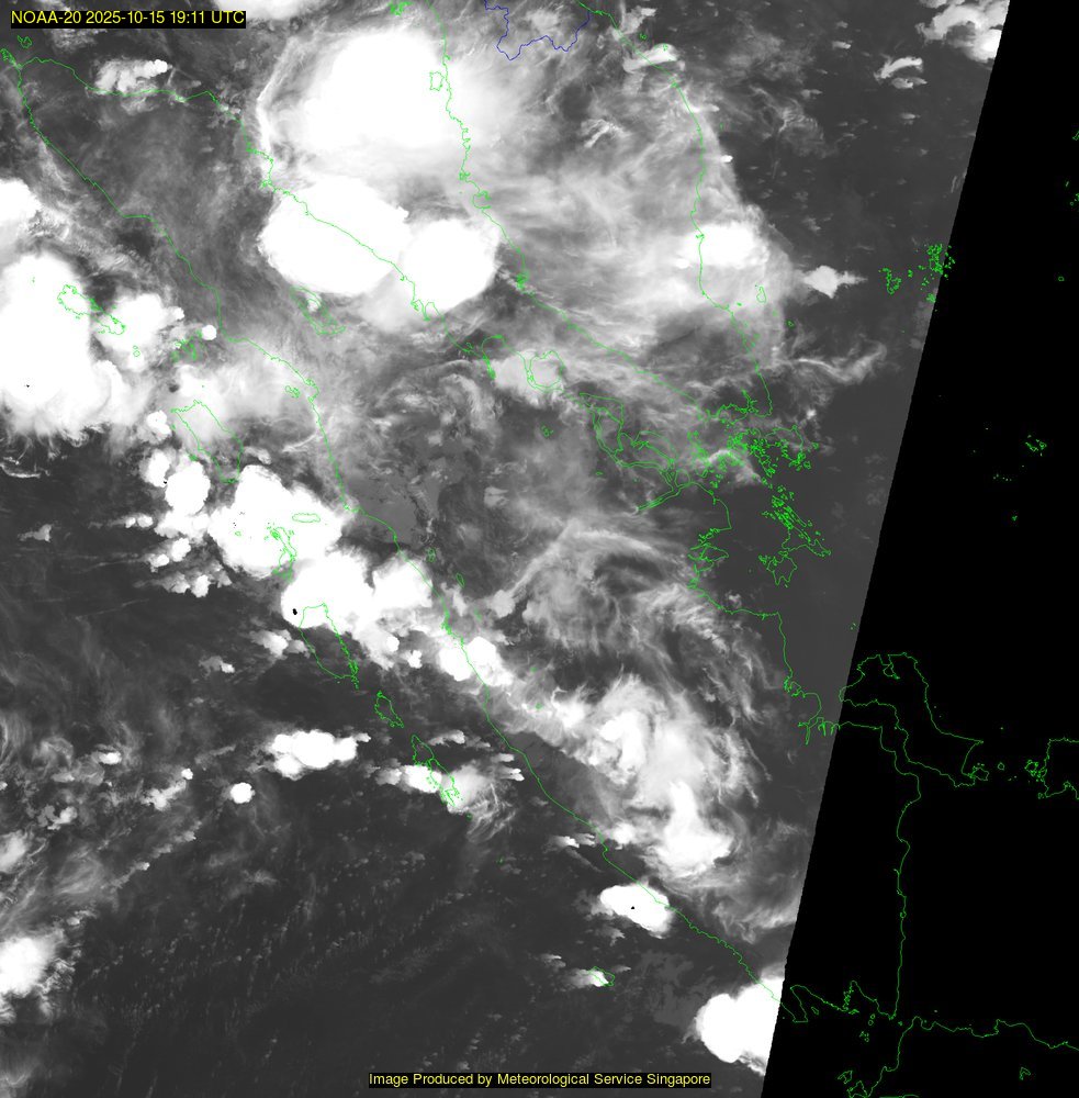 NOAA satellite image over Singapore