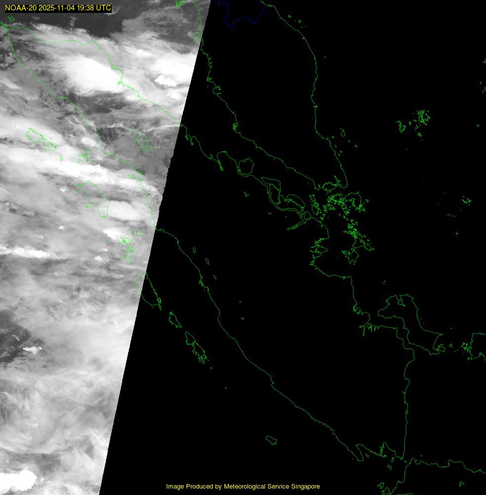 NOAA satellite image over Singapore