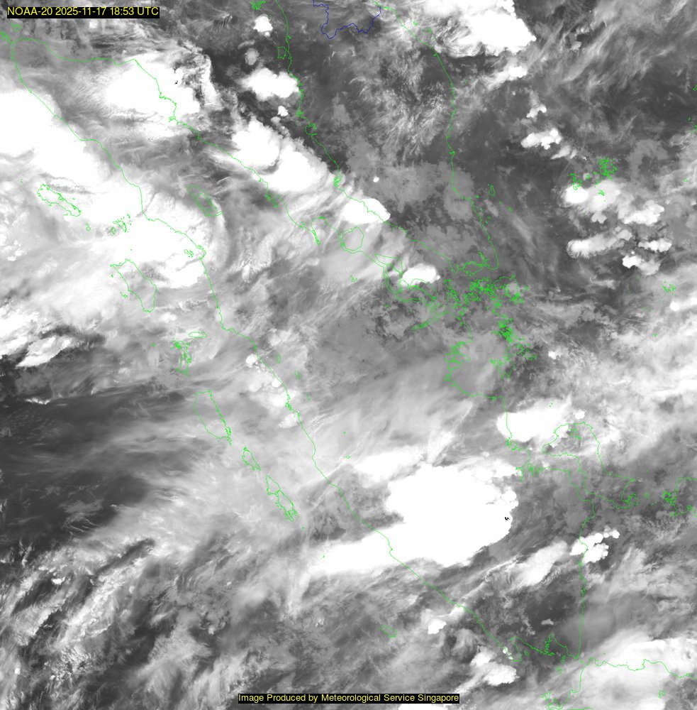 NOAA satellite image over Singapore